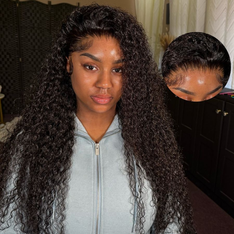 UK Shipping | 13X6 HD Lace Full Frontal Wig Curly Wig 250% Density
