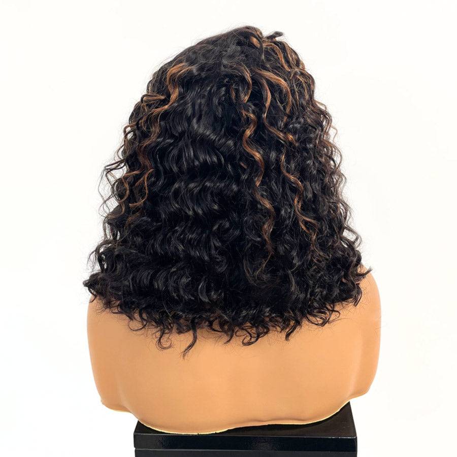 FLASH SALE | 12 Inches Curly BOB 5X5 Wear&Go Skinlike Lace Wig Highlight