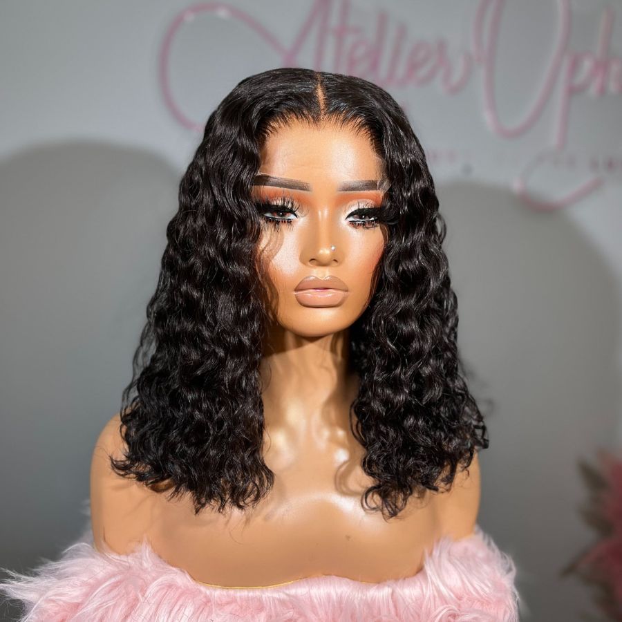 WOWANGEL Water Wave BOB 13x6 Skinlike Real HD Lace Front Wig