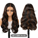 Clearance Deal | Brown Highlight 5X5 HD Lace Closure Wig Body Wave Wear & Go Wig