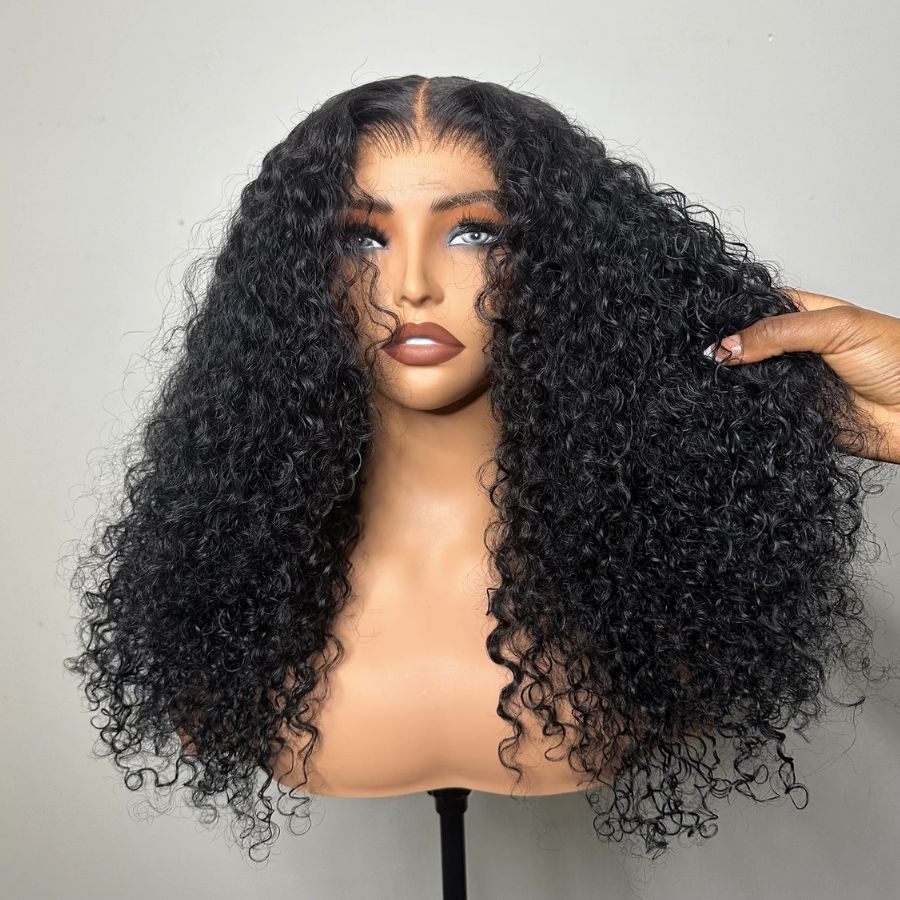 WOWANGEL 13X6 Skinlike Real HD Lace Front Wig Deep Curly Glueless Wig