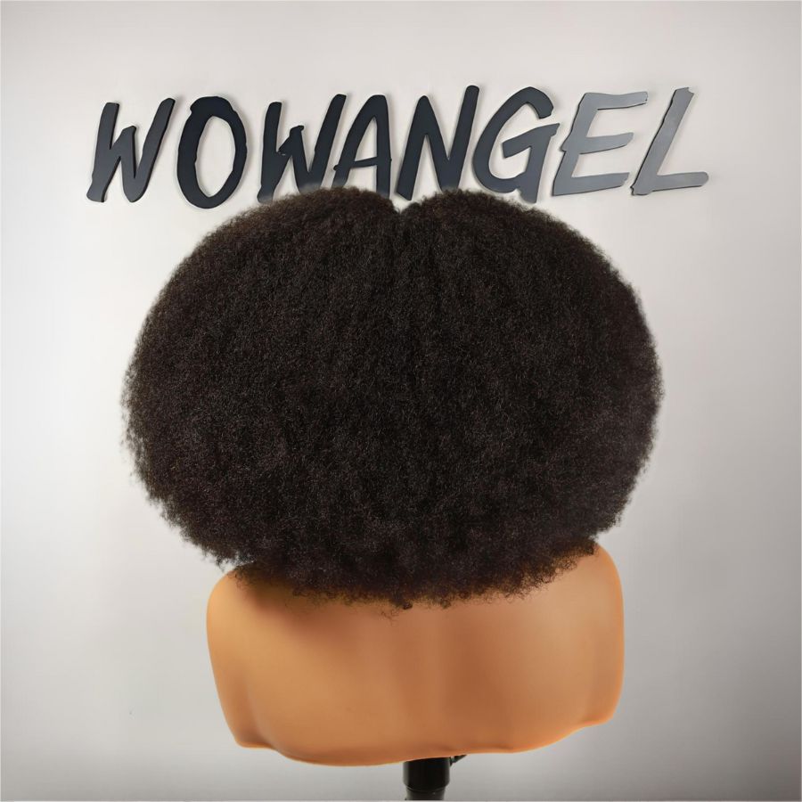 WOWANGEL Afro Puff Half Wig Fluffy Natural Seamless Flip Over Wigs Beginner Friendly
