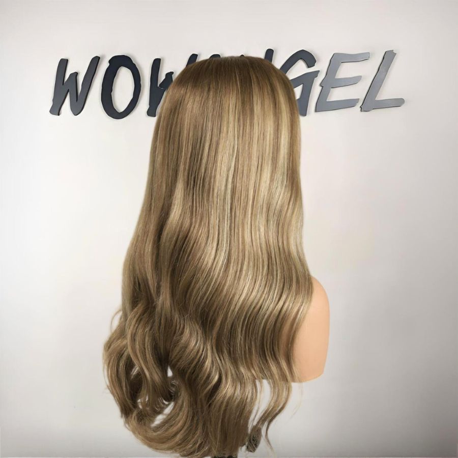 WOWANGEL Balayage Highlight Premium Raw Hair 13X6 HD Lace Full Frontal Wig