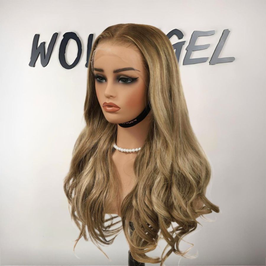 WOWANGEL Balayage Highlight Premium Raw Hair 13X6 HD Lace Full Frontal Wig