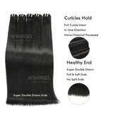 WOWANGEL 16A Full Cuticle Super Double Drawn Bone Straight Bundles Deal 100% Human Hair Weaves