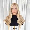 ARIA 613 Blonde Highlight Luxury Raw Hair 9X5 Lace Front Wigs Straight - wowangel