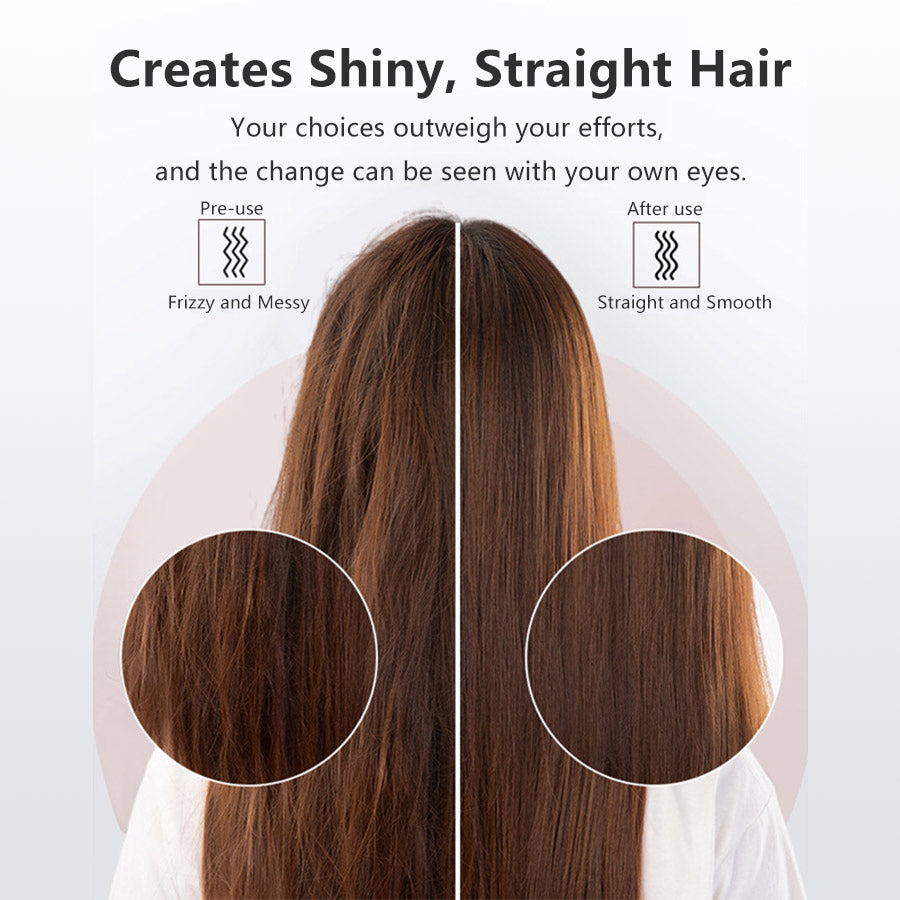 WOWANGEL Hair Straightener Brush, Heat Brush Straightener for Women | Flat Iron Comb