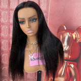 FLASH SALE | 20 Inches Straight Natural Black 9X6 Wear&Go Skinlike HD Lace Wig (Sample item – slight signs of use) - wowangel