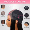 Flash Sale | 28 Inches Natural Black Silky Straight 9X6 Wear Go Glueless Wig HD Lace Wigs (Sample item – slight signs of use) - wowangel
