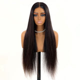 Flash Sale | 28 Inches Natural Black Silky Straight 9X6 Wear Go Glueless Wig HD Lace Wigs (Sample item – slight signs of use) - wowangel