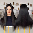 ONYX Natural Black Luxury Raw Hair 9X5 Lace Front Wigs Straight - wowangel