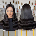 ONYX Natural Black Luxury Raw Hair 9X5 Lace Front Wigs Straight - wowangel