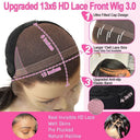 UK Shipping | 13X6 Skinlike Real HD Lace Front Wig Curly Texture 250% Density - wowangel