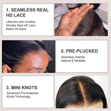 UK Shipping | 13X6 Skinlike Real HD Lace Front Wig Curly Texture 250% Density - wowangel