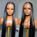 UK Shipping | 6x6 Skinlike Real HD Lace Closure Wig Silk Straight 250% Density - wowangel