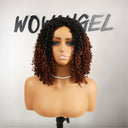 UK Shipping | Dark Brown Ombre Colour Half Wig Kinky Curly Seamless Flip Over Wigs Beginner Friendly - wowangel