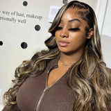 UK Shipping | Highlight Color 13x6 Skinlike Real HD Lace Front Wig 250% Density - wowangel