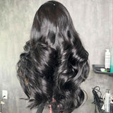 UK Shipping | Jet Black Colour 13X6 HD Lace Front Wigs 250% Density - wowangel