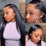 UK Shipping | Skinlike Real HD Lace 13X6 Full Frontal Wig Silk Straight - wowangel