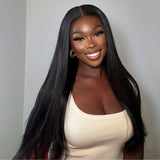 UK Shipping | Wear & Go 5x5 HD Lace Closure Wig Invisible Glueless Wig - wowangel