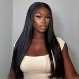 UK Shipping | Wear & Go 5x5 HD Lace Closure Wig Invisible Glueless Wig - wowangel