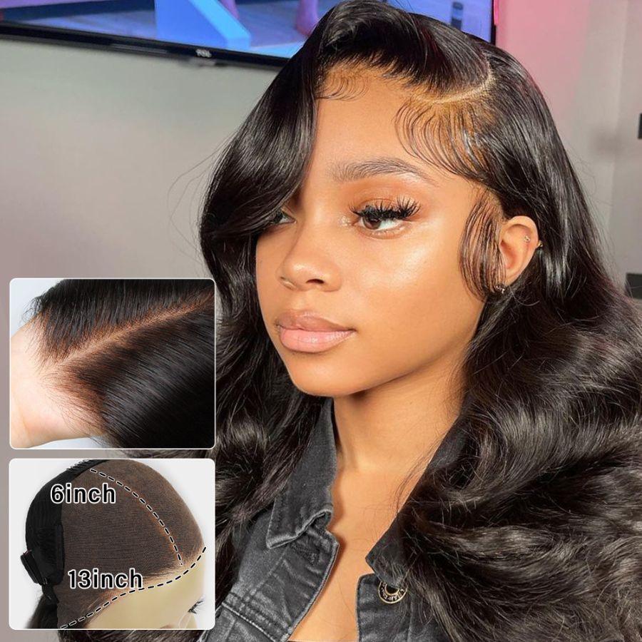 Upgrade Pre Everything 13X6 Lace Front Wigs Body Wave Wear & Go Pre Max Wig - wowangel