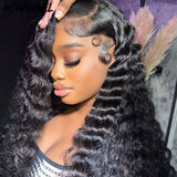 USA Shipping | 13X4 HD Full Lace Frontal Wig Deep Wave 180% Density - wowangel