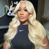 USA Shipping | 613 Blonde 13x4 HD Lace Full Frontal Wigs 180% Density - wowangel