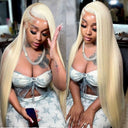 USA Shipping | 613 Blonde Wig Skinlike Real HD Lace 13x6 Full Frontal Wigs 250% Density - wowangel