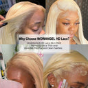 USA Shipping | 613 Blonde Wig Skinlike Real HD Lace 13x6 Full Frontal Wigs 250% Density - wowangel