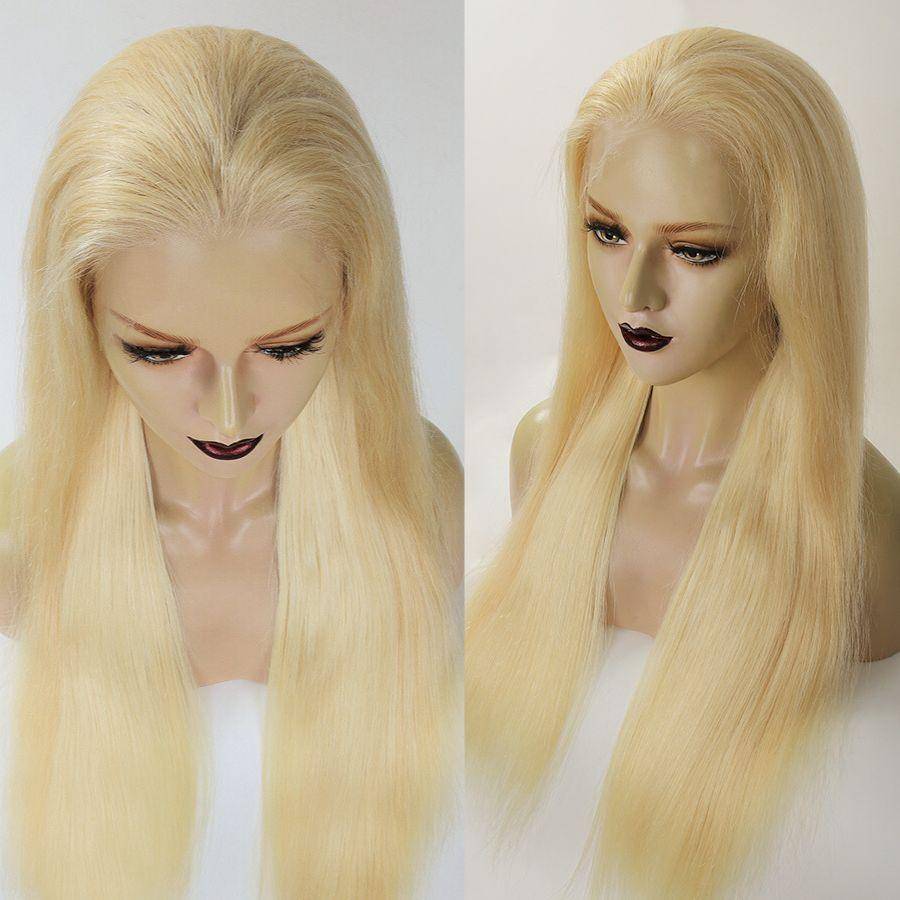 USA Shipping | 613 Blonde Wig Skinlike Real HD Lace 13x6 Full Frontal Wigs 250% Density - wowangel