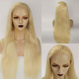 USA Shipping | 613 Blonde Wig Skinlike Real HD Lace 13x6 Full Frontal Wigs 250% Density - wowangel