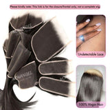 USA Shipping | Straight Lace Frontal Only, Skinlike Real HD Lace 13x6 5x5 2x6 Lace Closure Pieces - wowangel