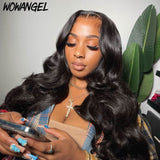 USA Shipping | Wear & Go 5x5 HD Lace Closure Wig Invisible Glueless Wig Body Wave - wowangel