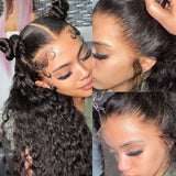 WOWANGEL 13x6 HD Lace Full Frontal Wig Water Wave Clean Hairline - wowangel