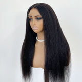 WOWANGEL 13X6 Skinlike Real HD Lace Front Wig Kinky Straight Glueless Wig - wowangel