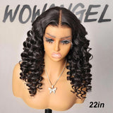 WOWANGEL 13X6 Skinlike Real HD Lace Front Wig Loose Curl Glueless Wig - wowangel