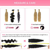 WOWANGEL 27 Honey Blonde Human Braiding Hair For Boho Braids Deep Wave 100g - wowangel