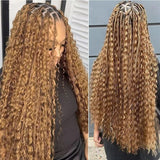 WOWANGEL 27 Honey Blonde Human Braiding Hair For Boho Braids Deep Wave 100g - wowangel