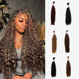 WOWANGEL 27/30/99J/Brown/Jet Black Color Human Braiding Hair For Boho Braids Deep Wave 100g - wowangel