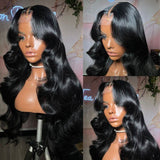 WOWANGEL 2X6 HD Lace Closure Wig Jet Black Wear & Go Glueless Wig - wowangel