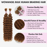 WOWANGEL 30 Color Human Braiding Hair For Boho Braids Deep Wave 100g - wowangel