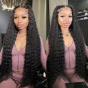 WOWANGEL 34 inch 13X6 HD Lace Full Frontal Wig Long Length Straight Wig - wowangel
