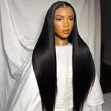 WOWANGEL 360 Invisible Strap HD Lace Wig Straight Pre Plucked Clean Hairline - wowangel