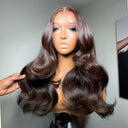 WOWANGEL 4 Dark Brown 7X6 Drawstring Glueless Wigs HD Lace Wigs - wowangel