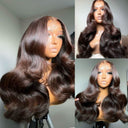 WOWANGEL 4 Dark Brown 7X6 Drawstring Glueless Wigs HD Lace Wigs - wowangel