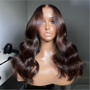 WOWANGEL 4 Dark Brown Color 13X6 HD Lace Front Wigs Body Wave - wowangel