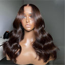 WOWANGEL 4 Dark Brown Color 13X6 HD Lace Front Wigs Body Wave - wowangel