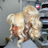 WOWANGEL 613 Blonde Full Lace Wig Transparent Lace Body Wave - wowangel