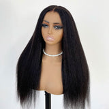 WOWANGEL 7X6 Drawstring Glueless Wigs Kinky Straight Wear Go HD Lace Wigs - wowangel